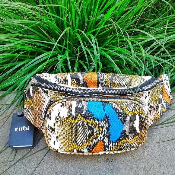 Rubie's Handbags - Casey Large Belt Bag Snake Multi Fanny Pack
